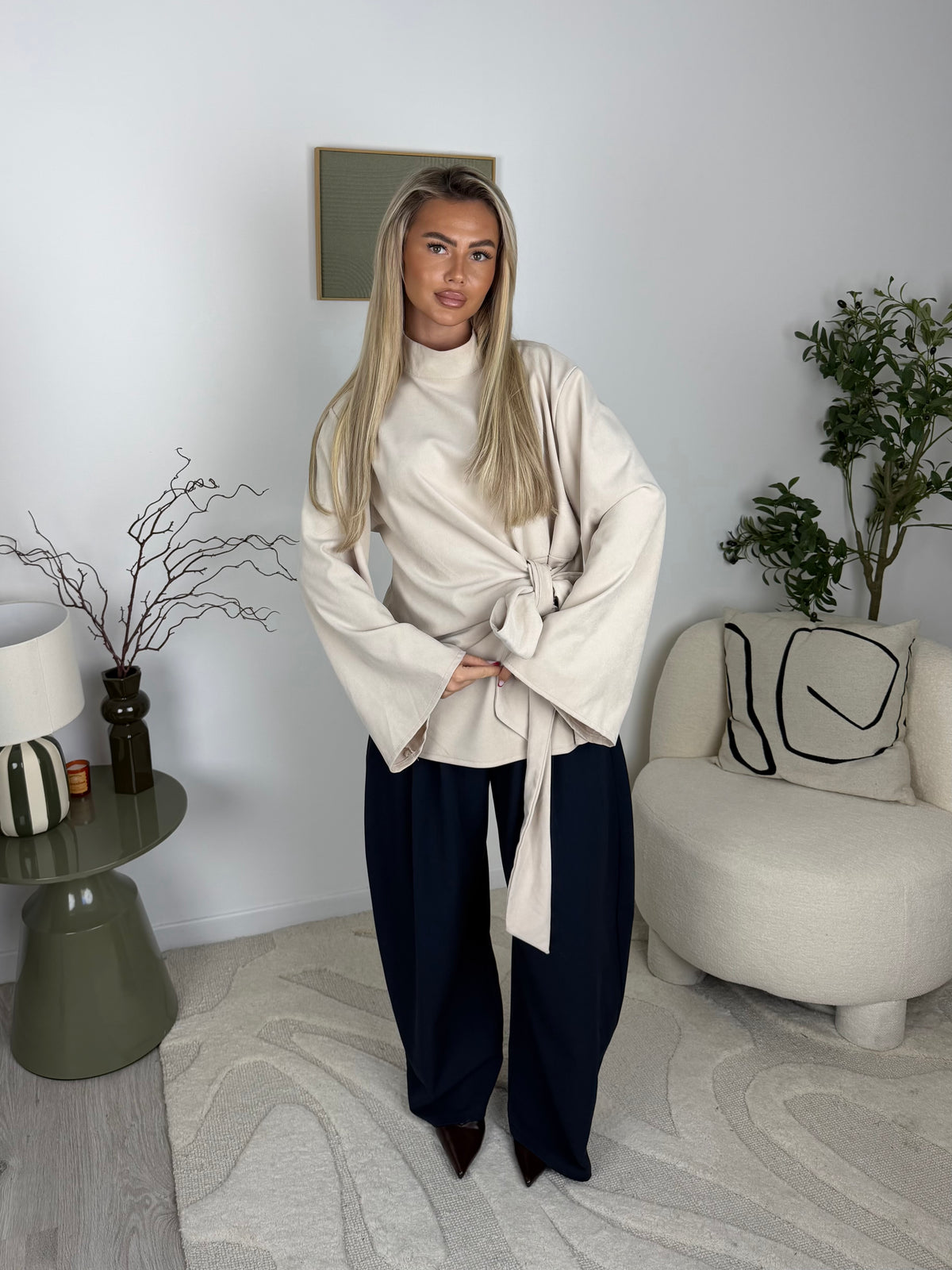HAUT ESMEE (bleu/beige)