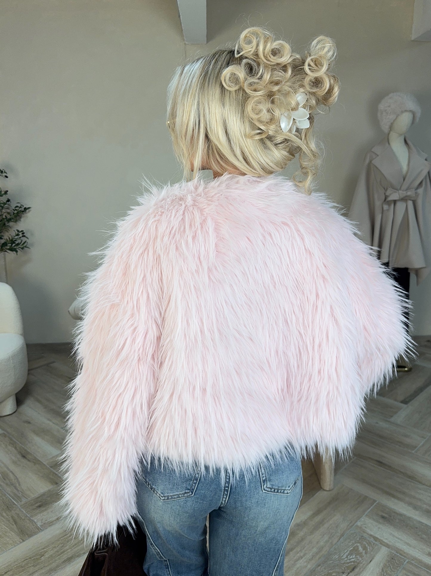 GILET FLUFFY ROSE