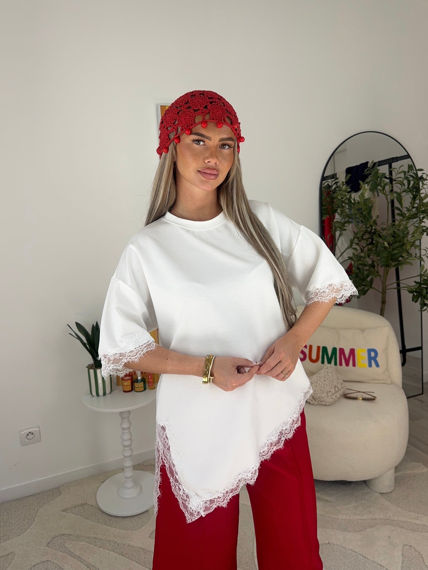 T-SHIRT LIA (rouge/bleu/blanc) ￼
