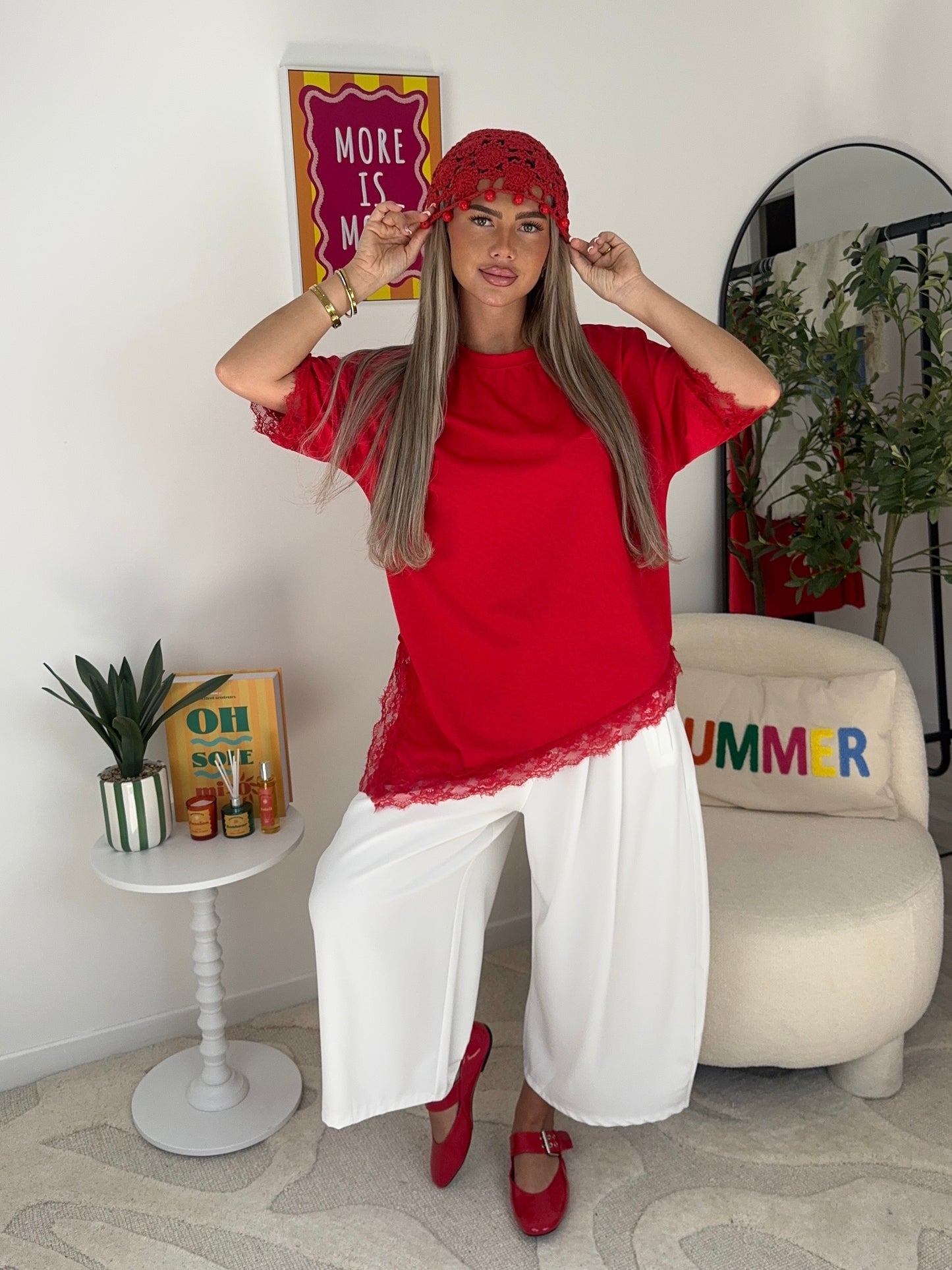 T-SHIRT LIA (rouge/bleu/blanc) ￼