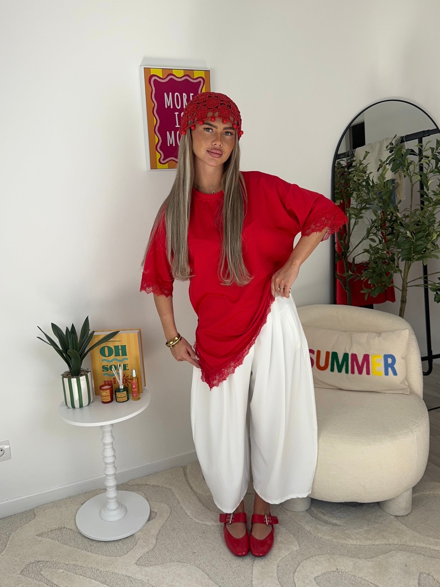T-SHIRT LIA (rouge/bleu/blanc) ￼