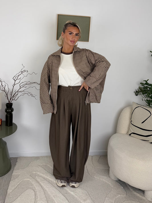 PANTALON LOLA BARREL (bleu/taupe)
