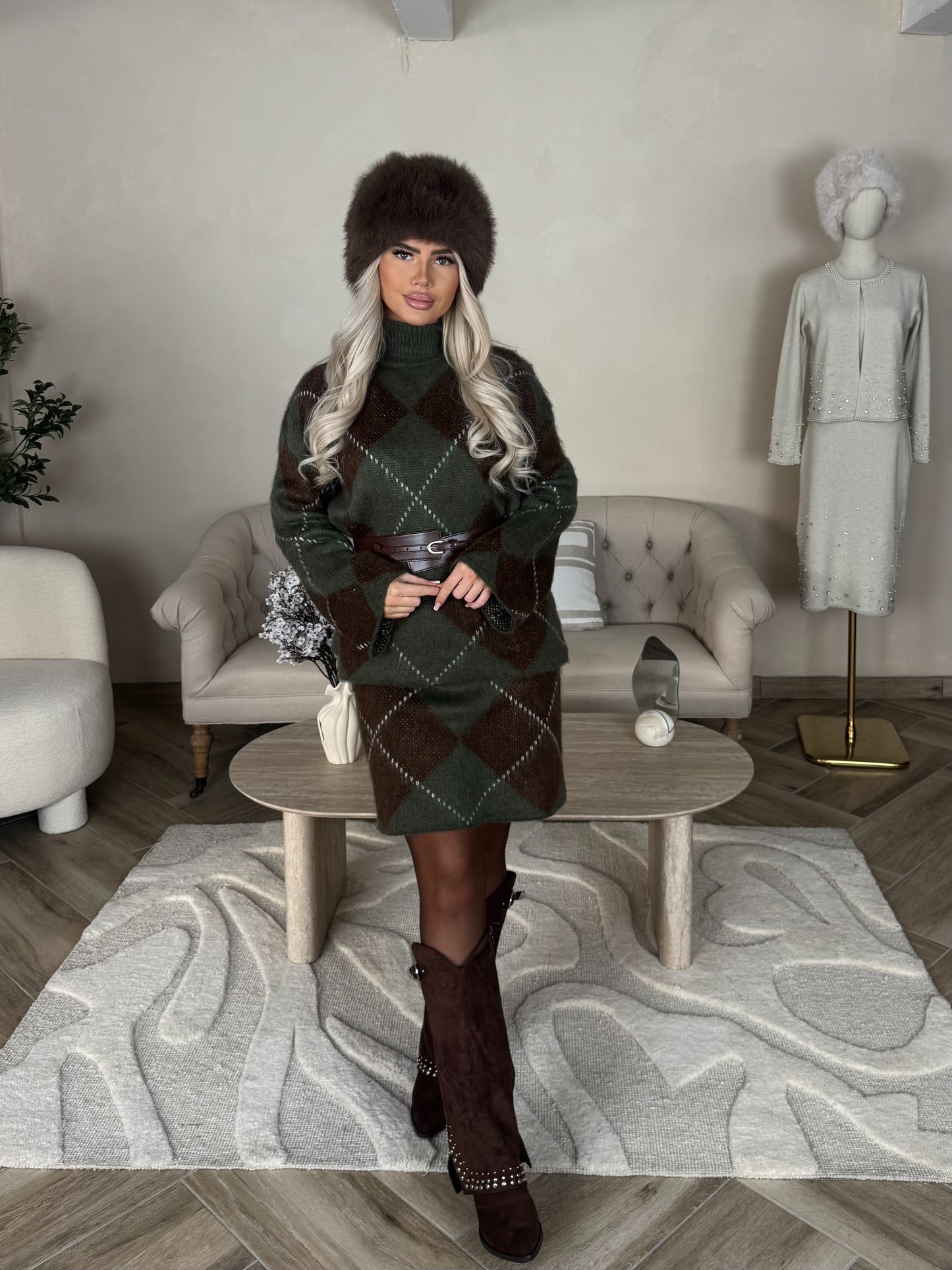 ENSEMBLE LAURIE (KAKI/NOIR)