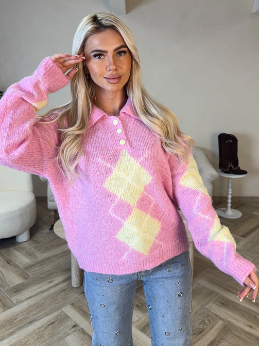 PULL MARIA (ROSE OU JAUNE)