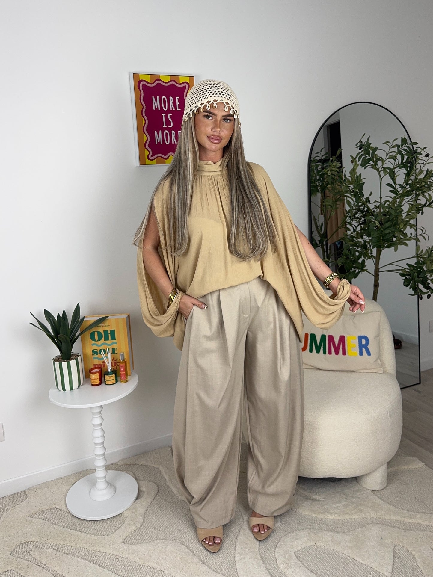 HAUT CHLOE (orange/beige)