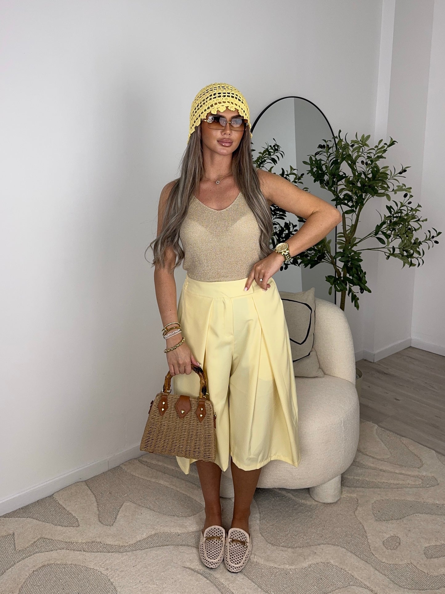 BERMUDA EVI (jaune/bleu/beige)