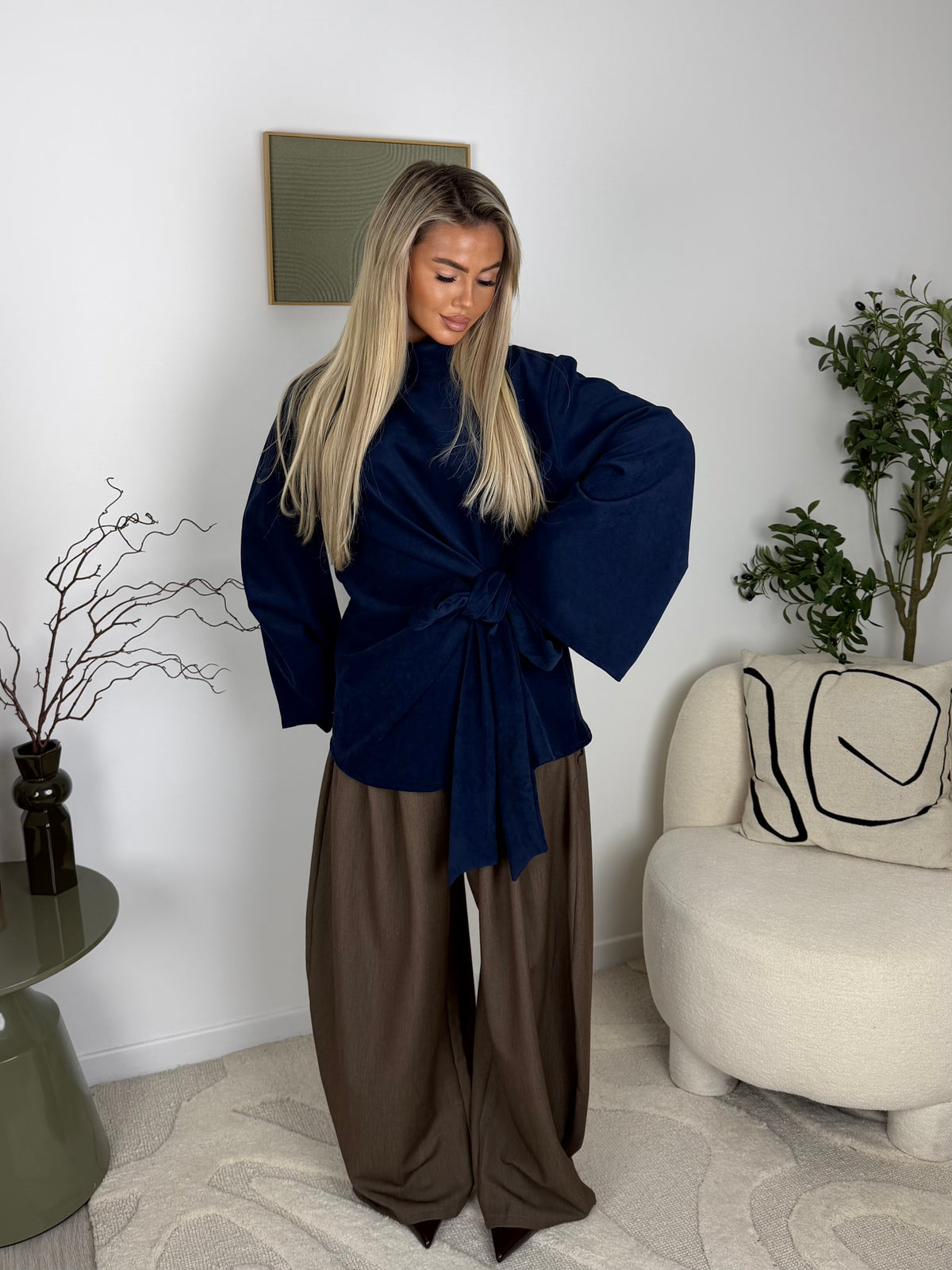 HAUT ESMEE (bleu/beige)
