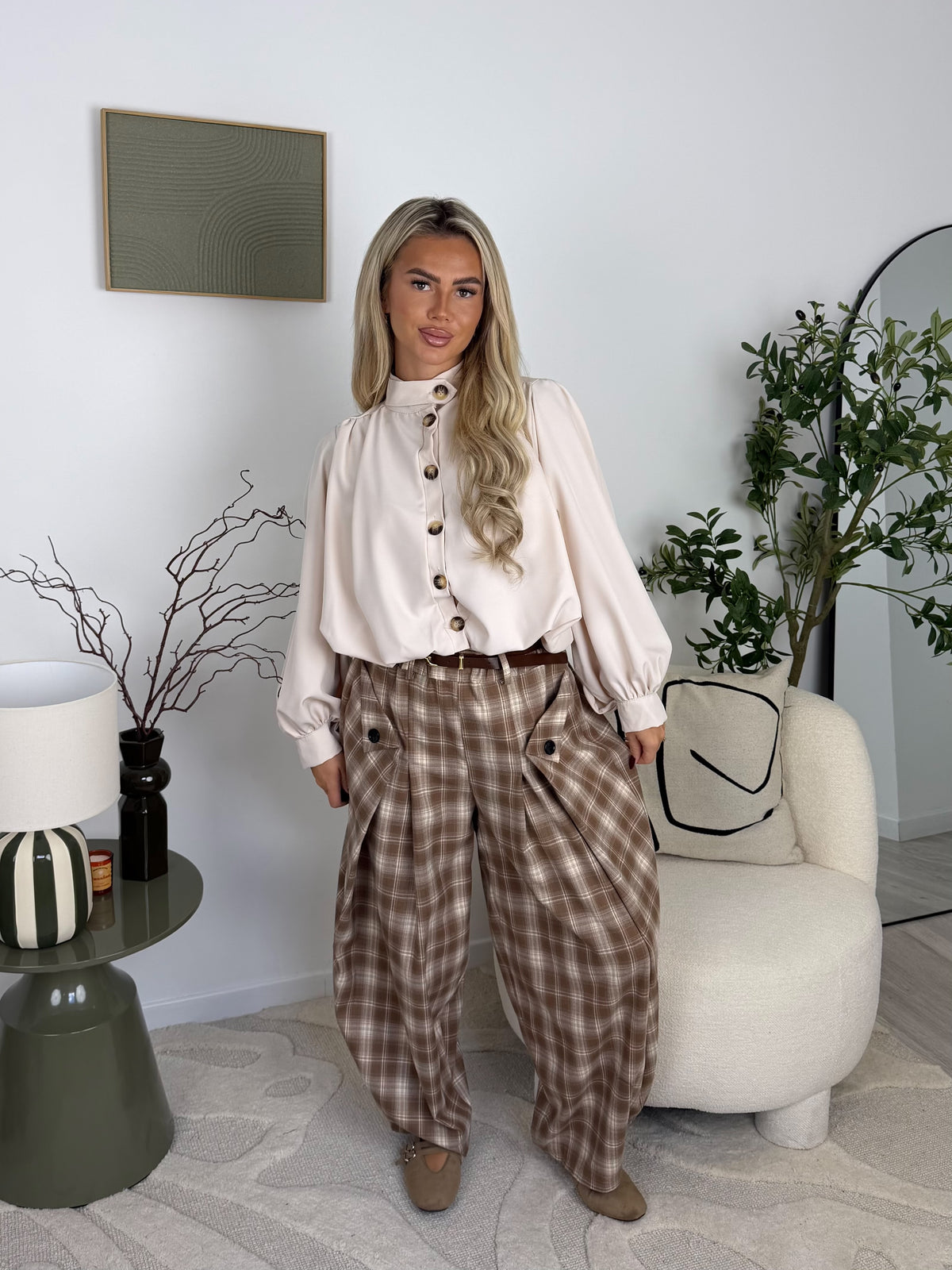 BLOUSE MÉGANE (beige/taupe/prune )