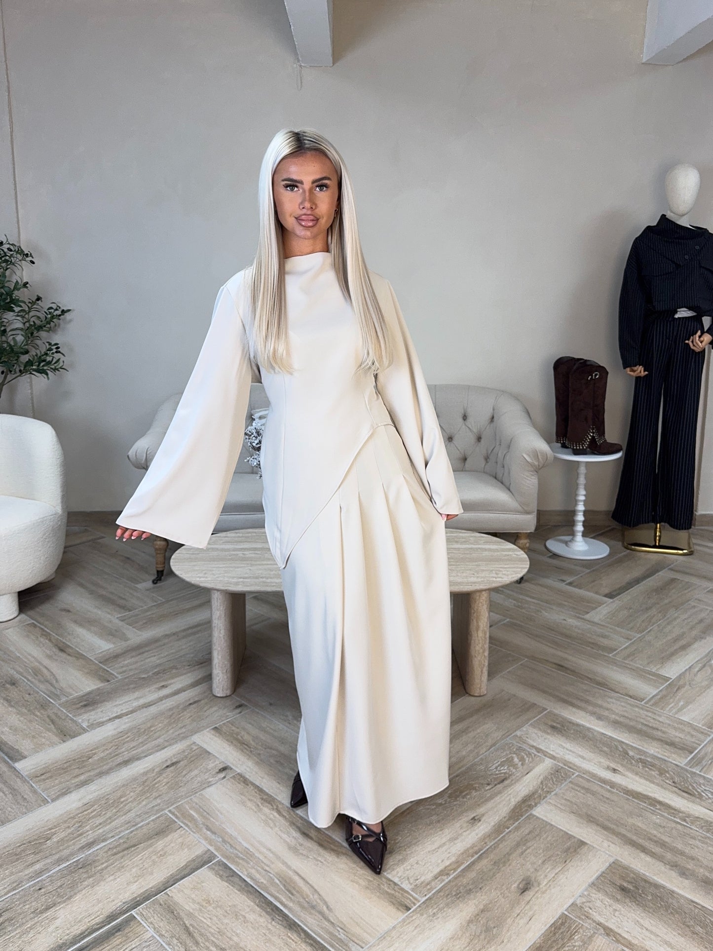 ENSEMBLE SIRINE ( beige ou bordeaux )