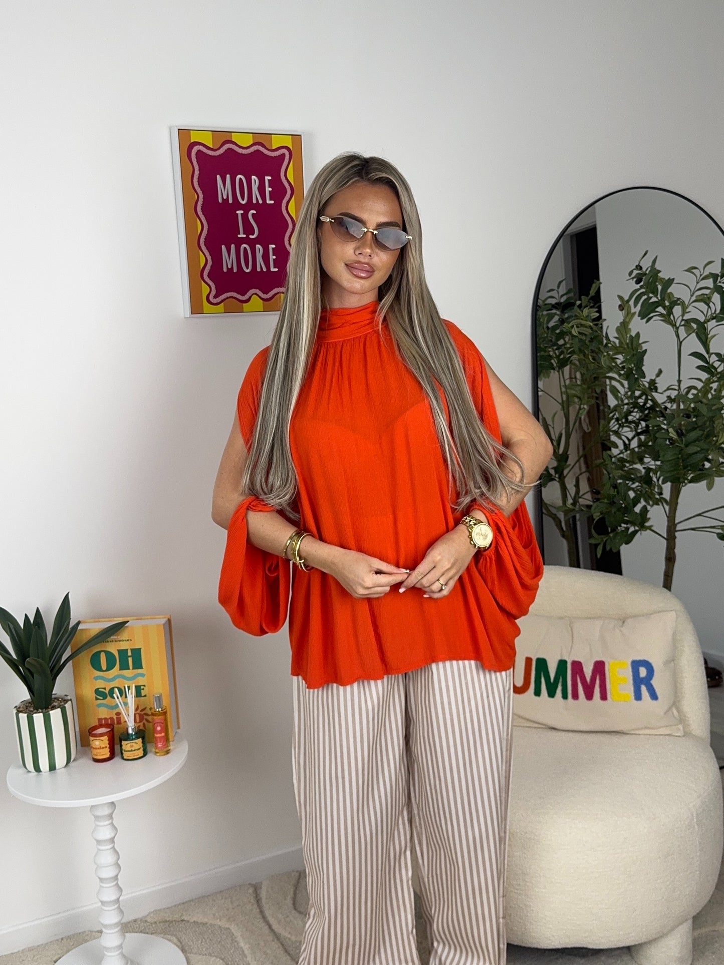HAUT CHLOE (orange/beige)