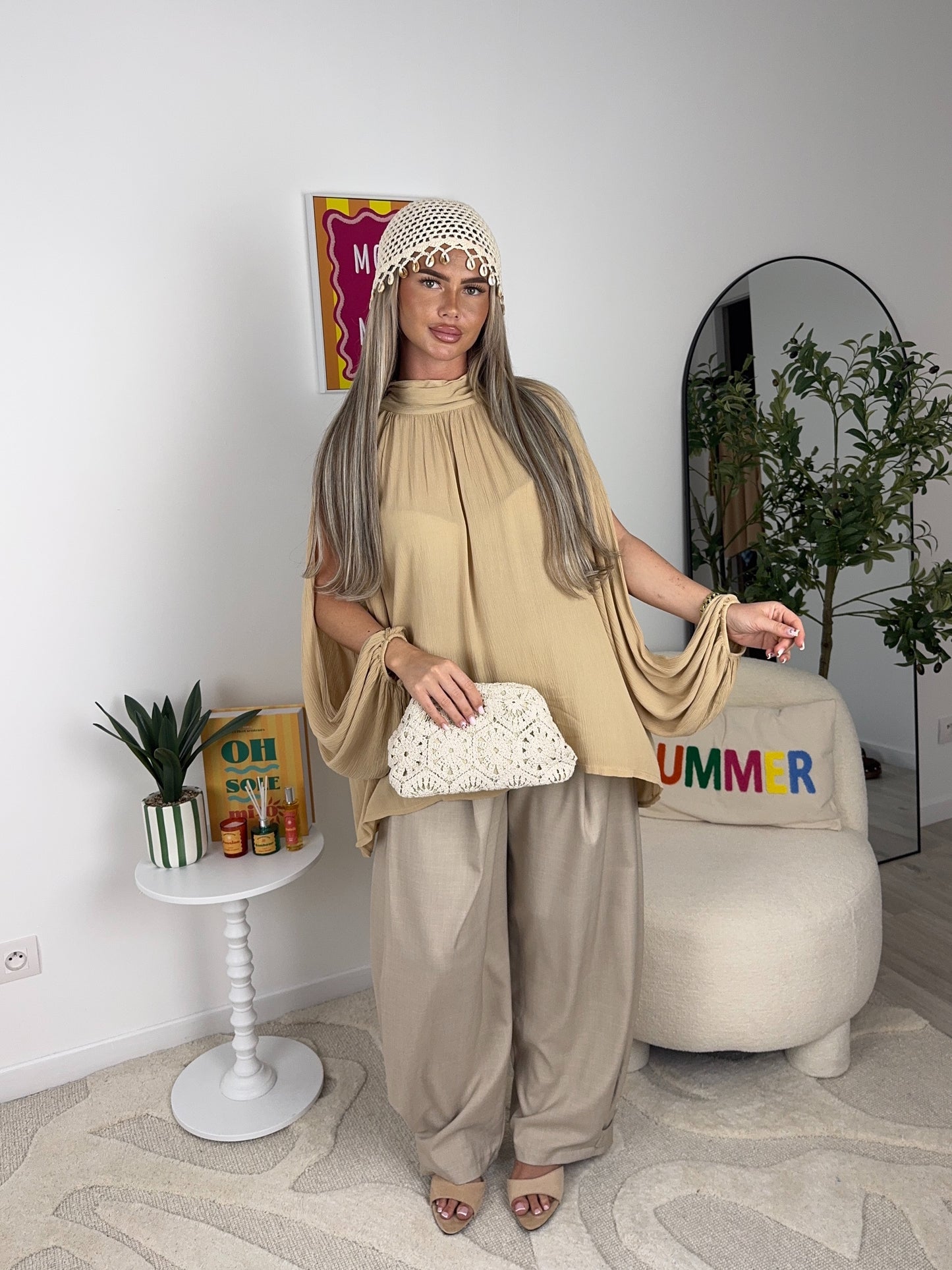 HAUT CHLOE (orange/beige)