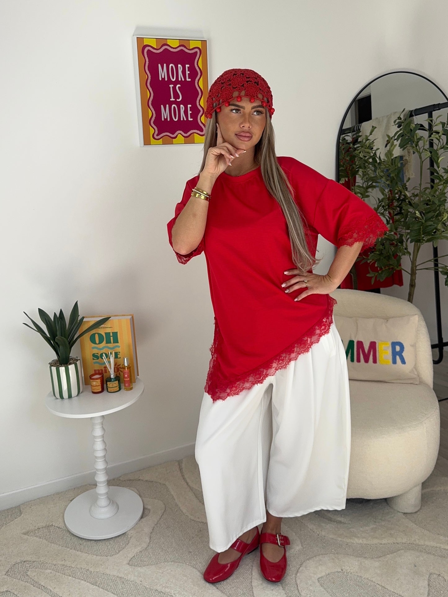 T-SHIRT LIA (rouge/bleu/blanc) ￼