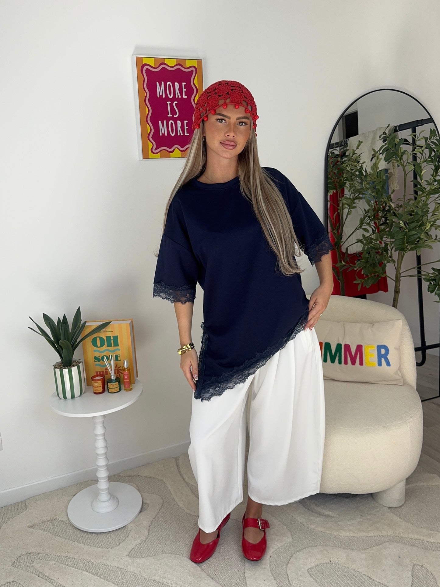 T-SHIRT LIA (rouge/bleu/blanc) ￼