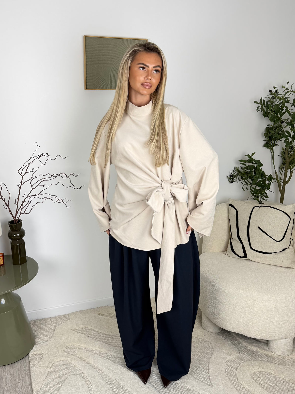 HAUT ESMEE (bleu/beige)